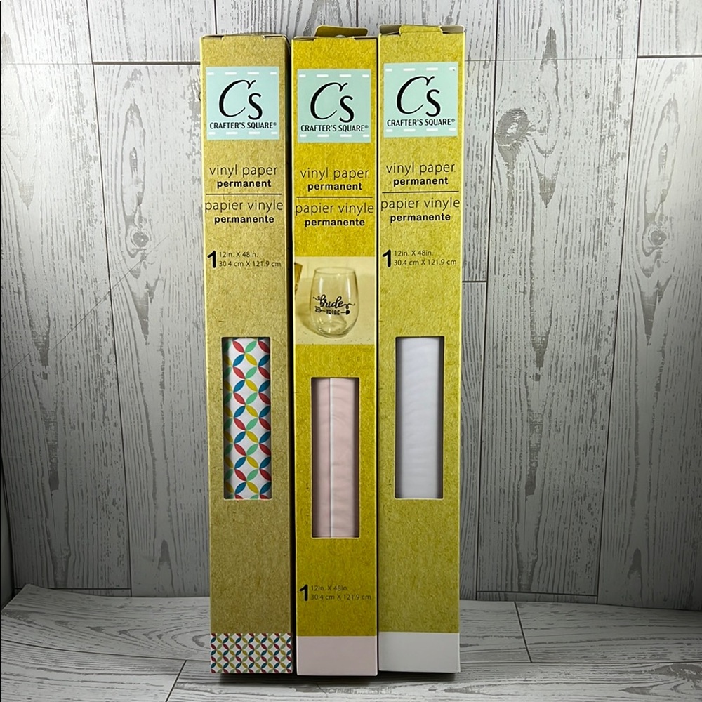 Crafter's Square Permanent Vinyl Paper Trio